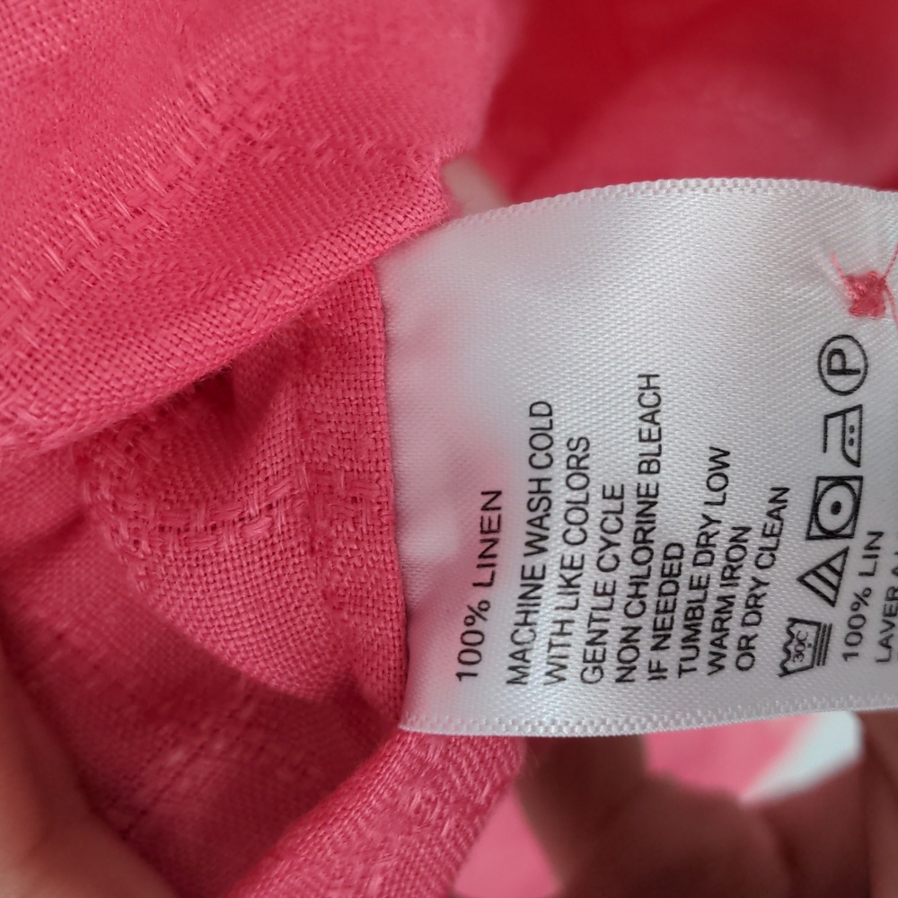 Tommy Bahama Men's Linen Pink‎ Shirt Size Extra Large Button Front Long Sleeve - Picture 7 of 14